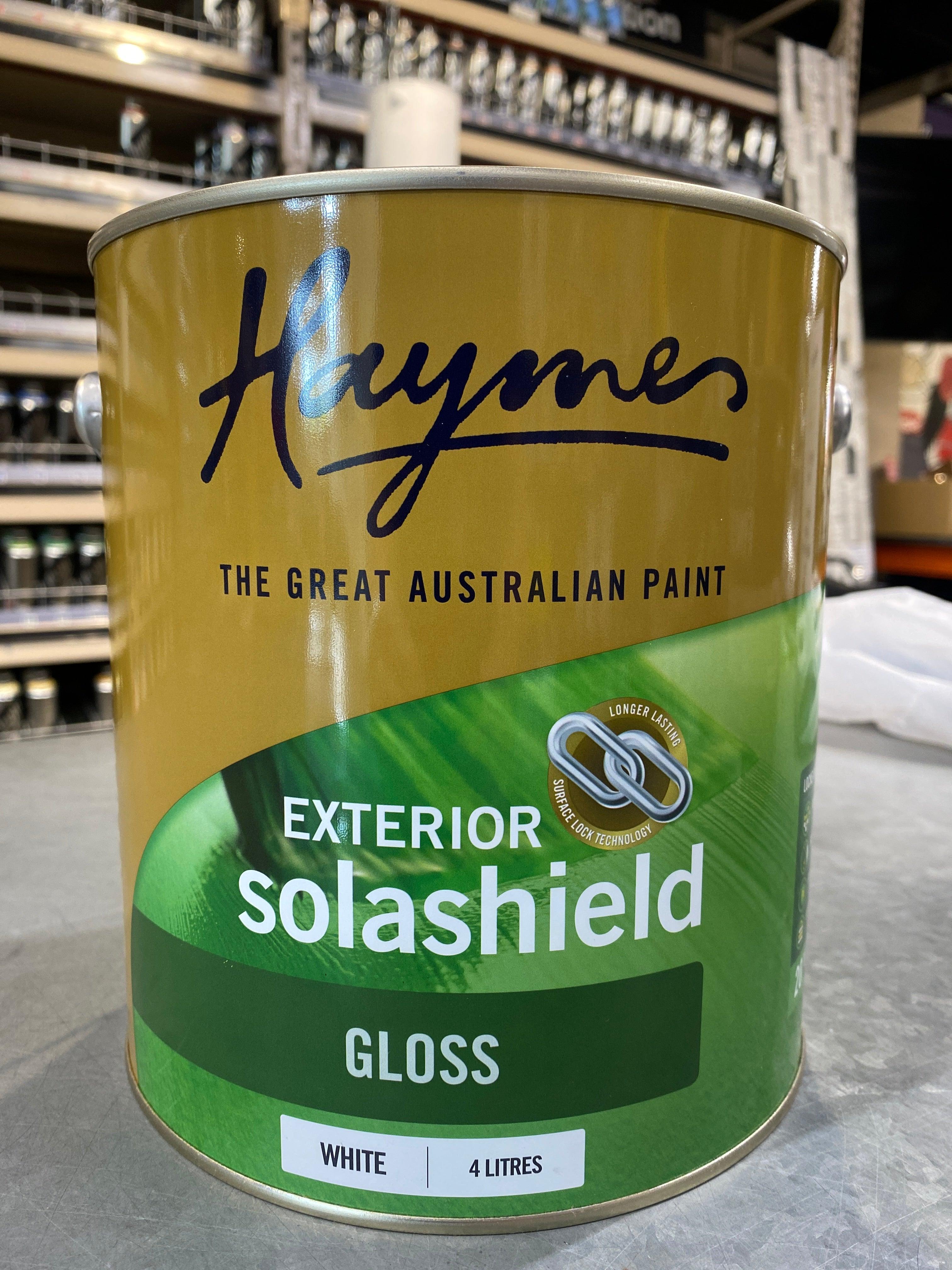 Haymes Exterior Solashield Gloss Acrylic Black Crockers Paint & Wallpaper