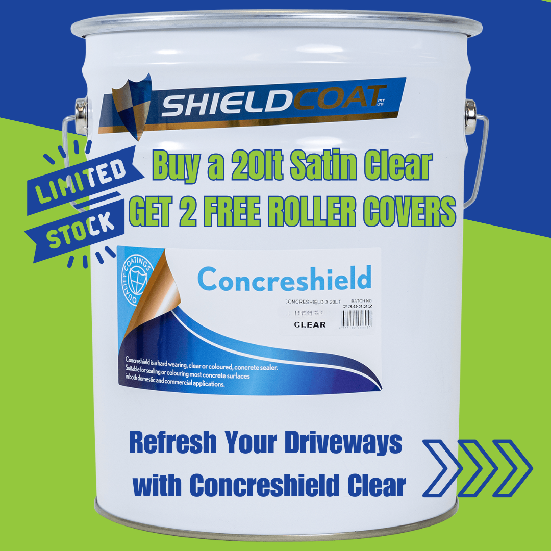 Shieldcoat Concreshield Clear and Coloured Concrete Sealer