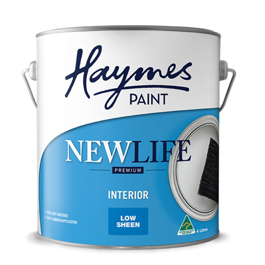 Haymes New Life Premium Interior Low Sheen (previously Krysler Premium Low Sheen Acrylic) - Crockers Paint & Wallpaper