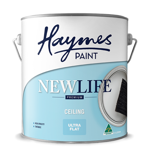 Haymes New Life Premium White Ceiling Paint - Crockers Paint & Wallpaper