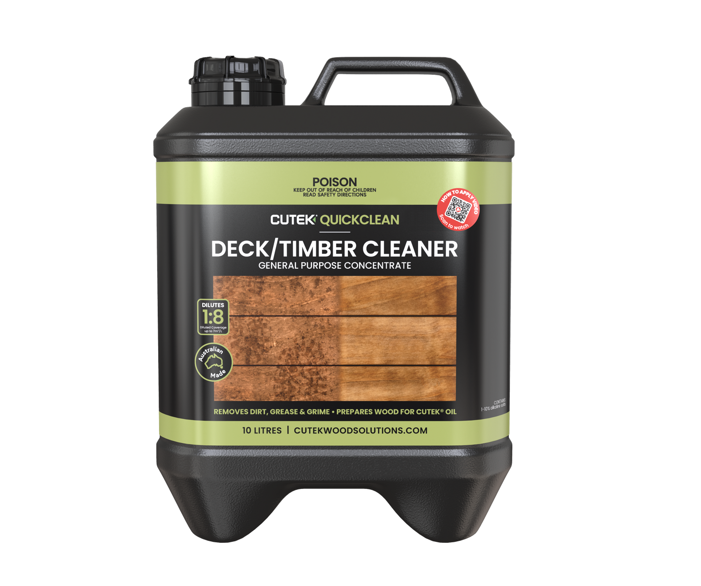 Cutek Quickclean Deck/Timber Cleaner 10lt | Crockers Paint & Wallpaper