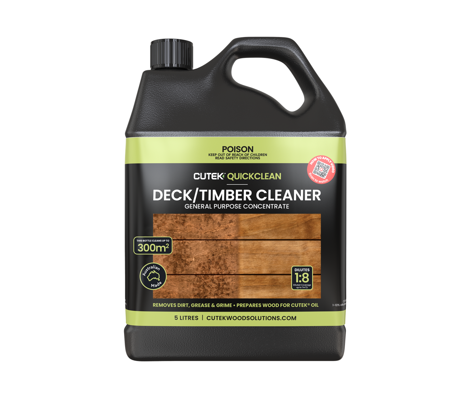 Cutek Quickclean Deck/Timber Cleaner 5lt | Crockers Paint & Wallpaper