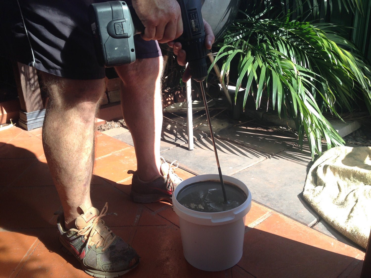 Drill mixing Haymes Ultimate Epoxy Satin