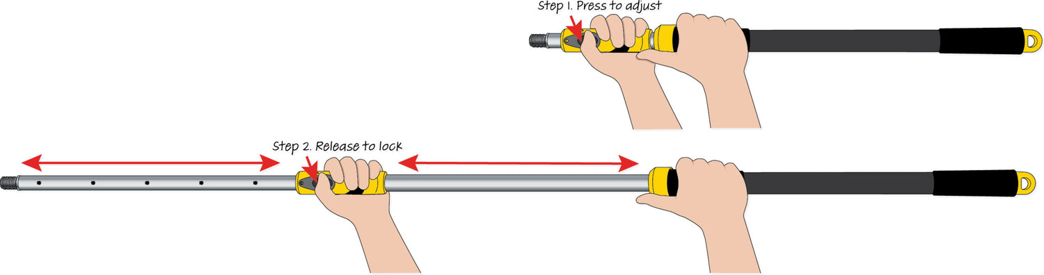 Heavy Duty Dual 2 in 1 Extension Pole Instructions | Crockers Paint & Wallpaper
