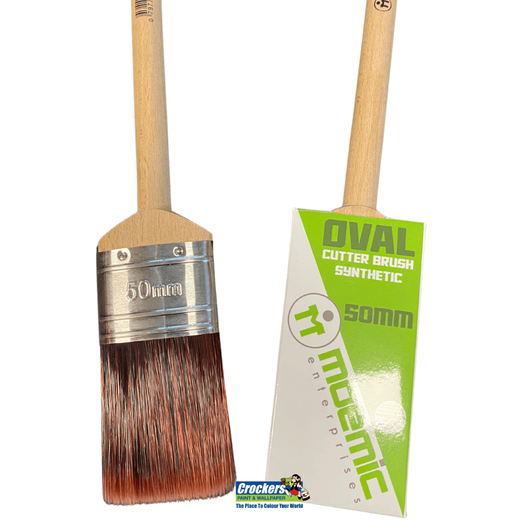 Moemic Oval Cutter Paint Brush With Advanced Synthetic Filament - Crockers Paint & Wallpaper