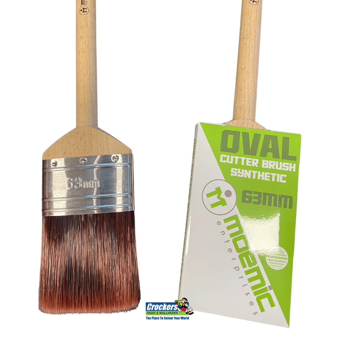 Moemic Oval Cutter Paint Brush With Advanced Synthetic Filament - Crockers Paint & Wallpaper