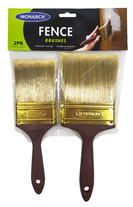 Monarch Fence Paint Brushes 2 Pack | Crockers Paint & Wallpaper