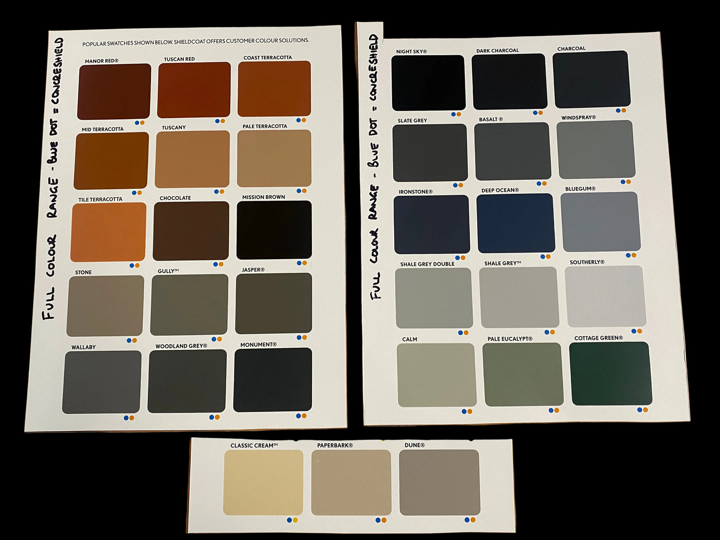 New Shieldcoat Colour Chart