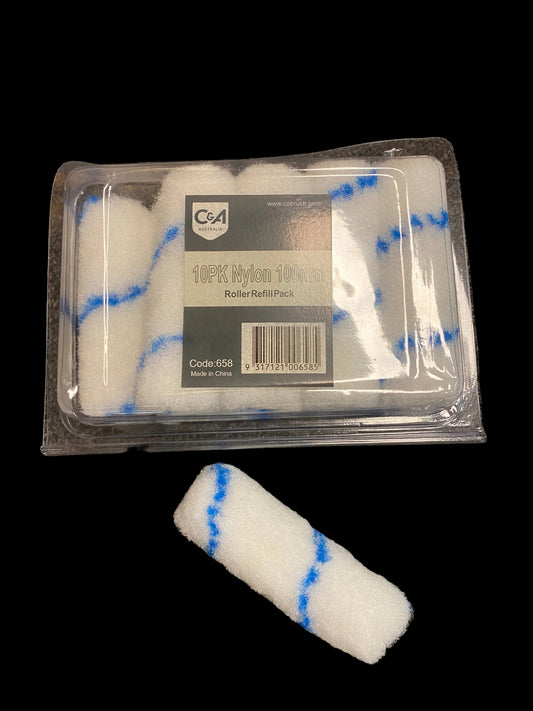 Nylon 100mm Roller Covers 10 pack | Crockers Paint & Wallpaper