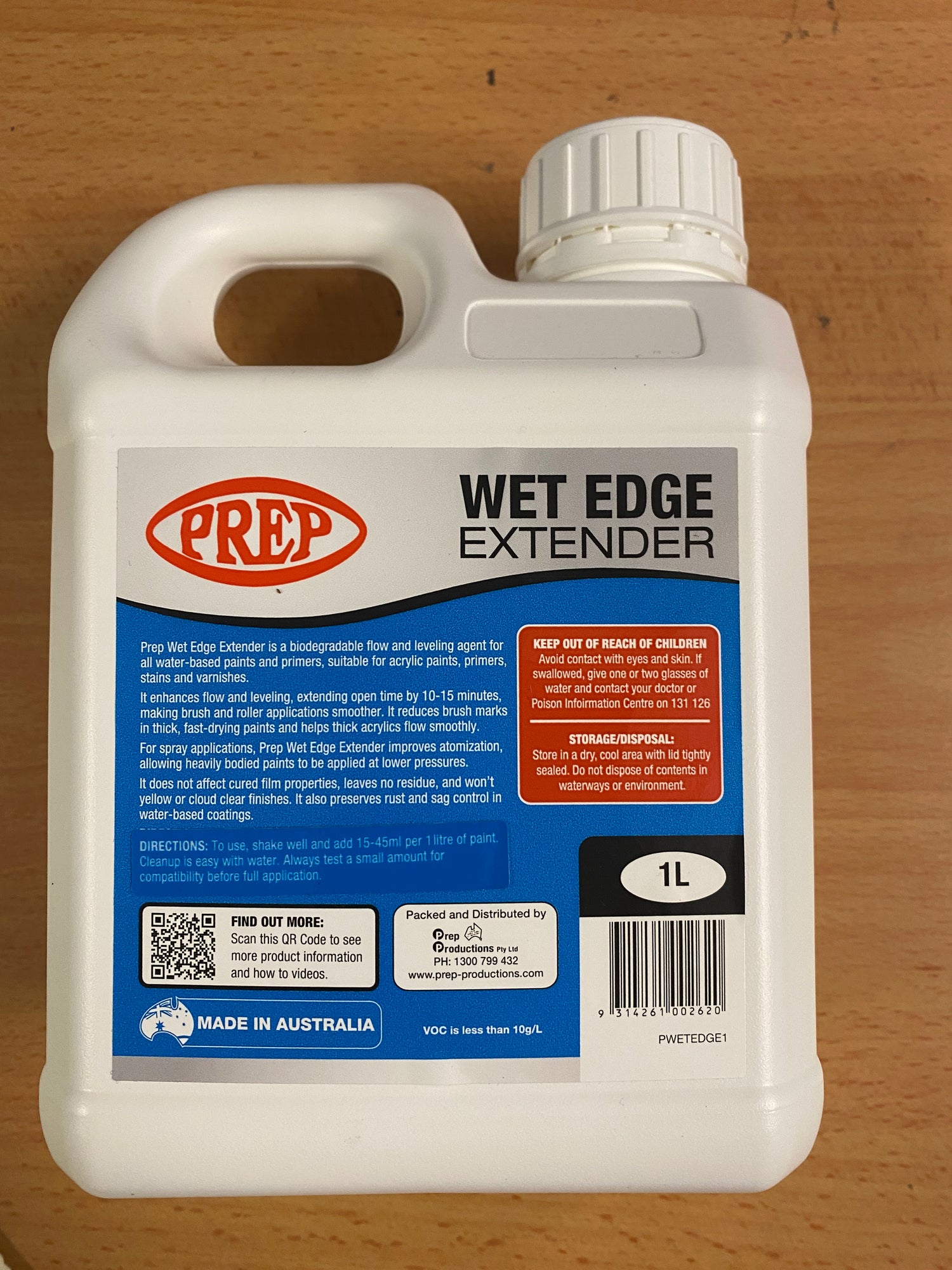 Prep Wet Edge Extender Additive Back 1lt | Crockers Paint & Wallpaper
