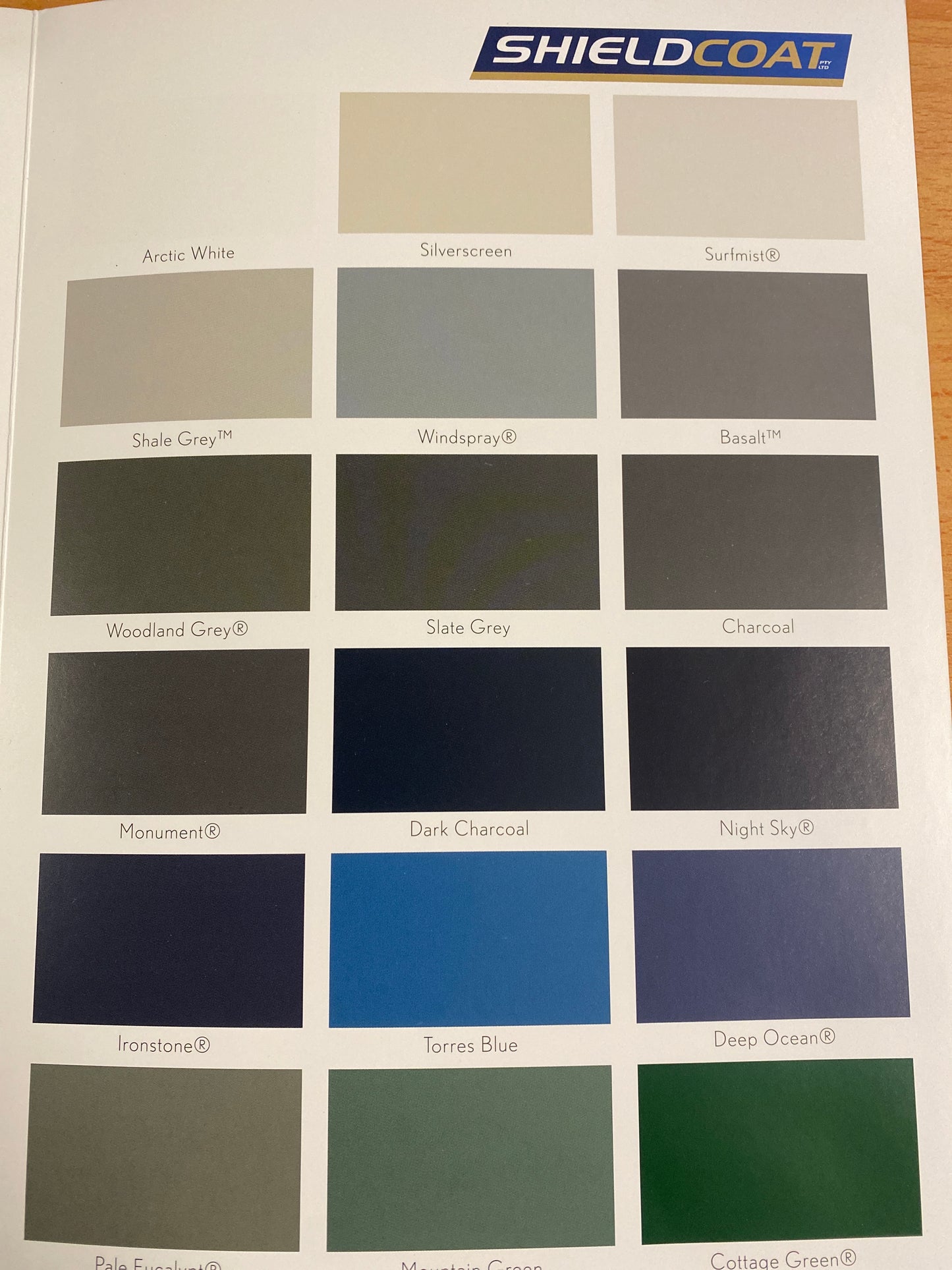 ShieldCoat Colour chart 2 Crockers Paint