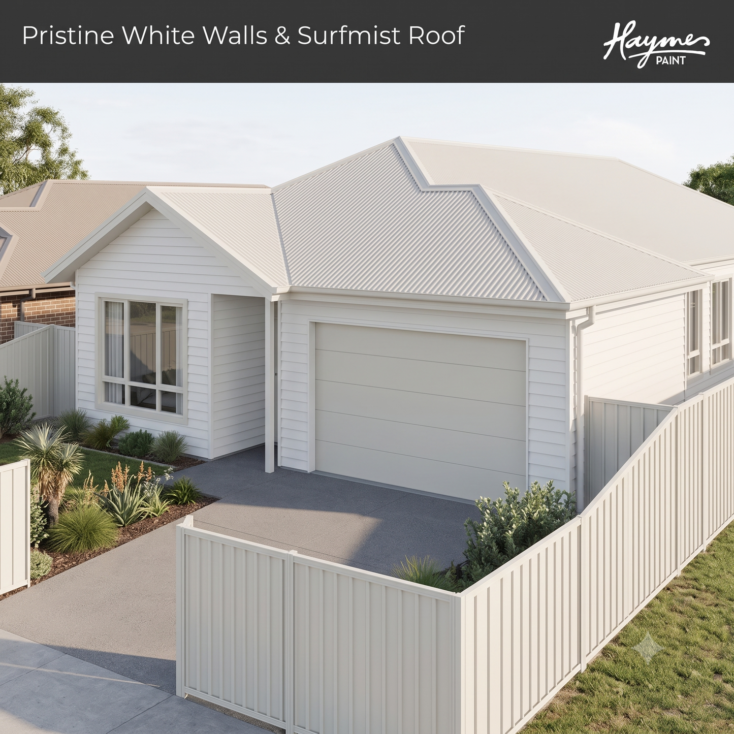 Surfmist & White Painted Walls | Crockers Paint $ Wallpaper