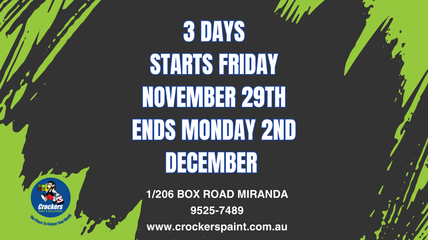 White Friday Paint Sale BOGOF | Crockers Paint