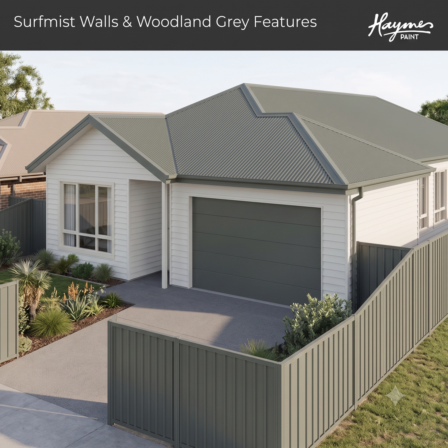 Woodland Grey House with Surfmist | Crockers Paint & Wallpaper