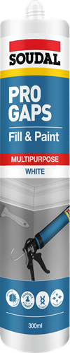 Soudal Trade Pro Gaps Fill & Paint Gap Filler 300ml - Crockers Paint & Wallpaper