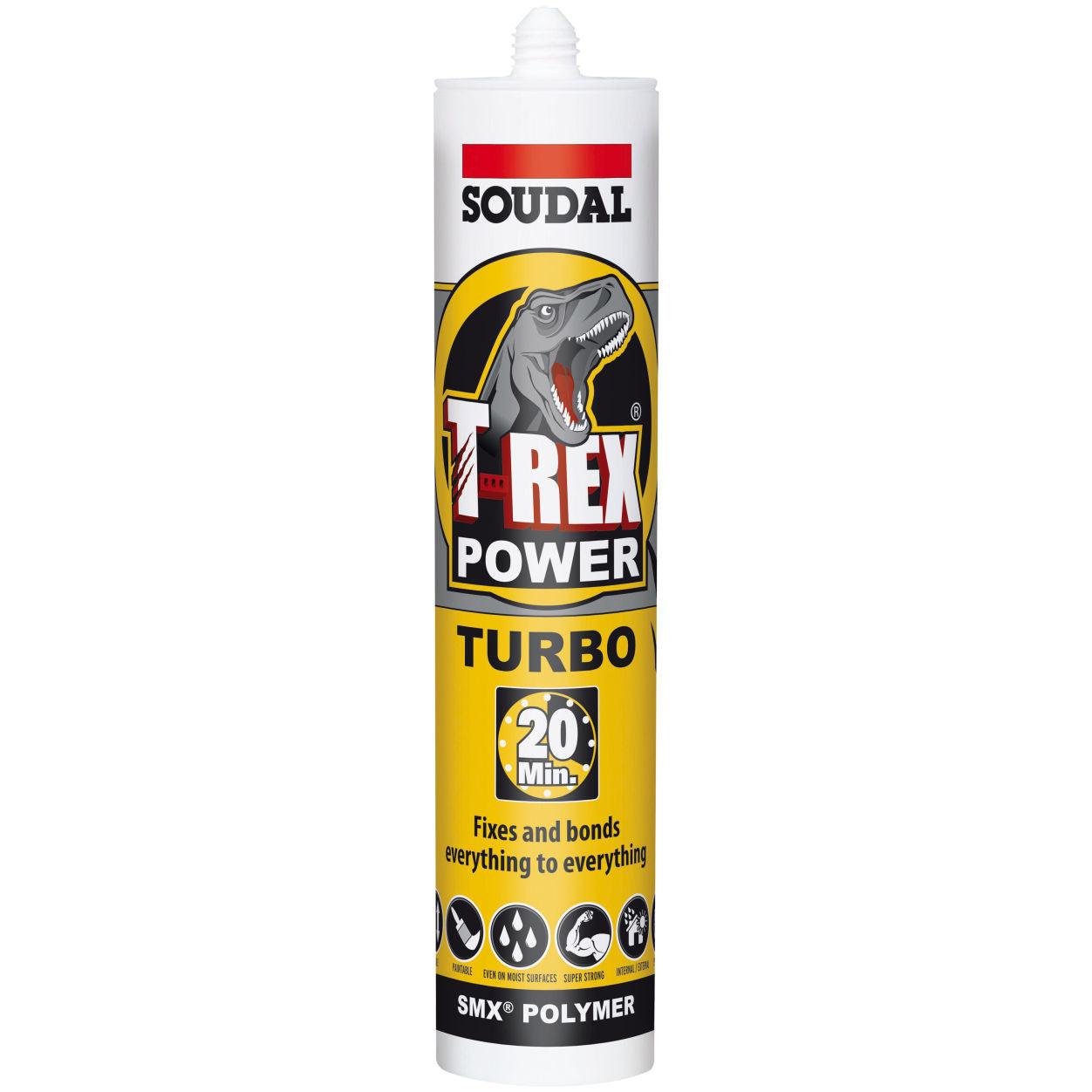 Soudal T Rex Power Turbo WHITE - Crockers Paint & Wallpaper