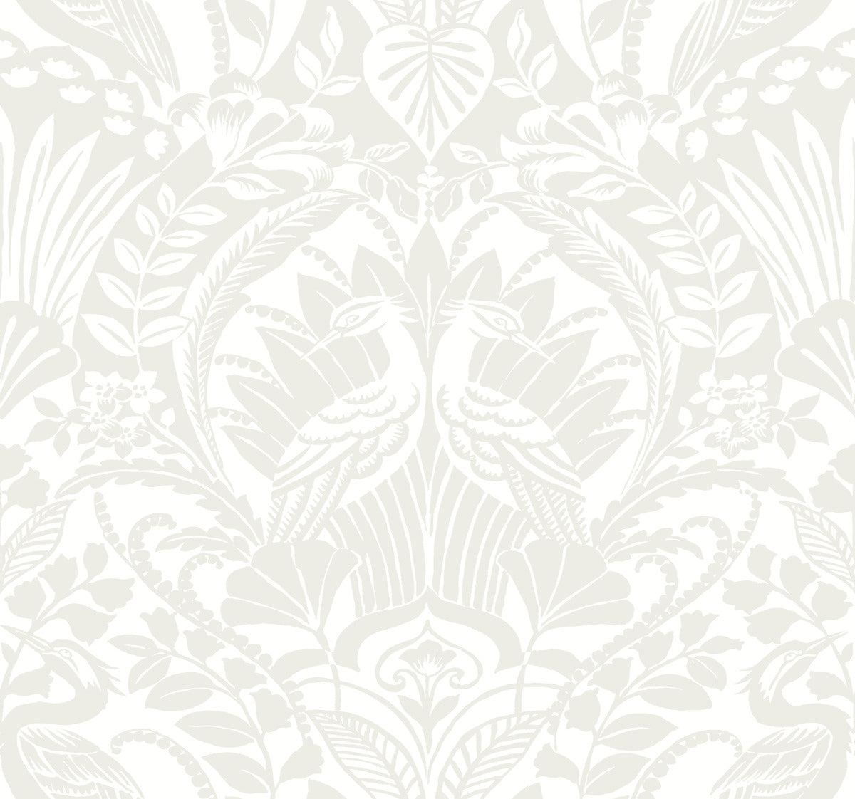 Damask Resource Library Egret Damask Wallpaper - Crockers Paint & Wallpaper