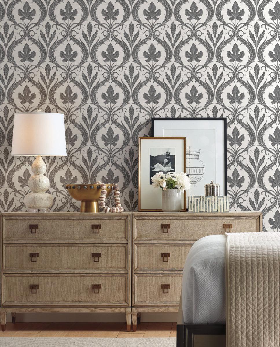 Damask Resource Library Adirondack Damask Wallpaper - Crockers Paint & Wallpaper