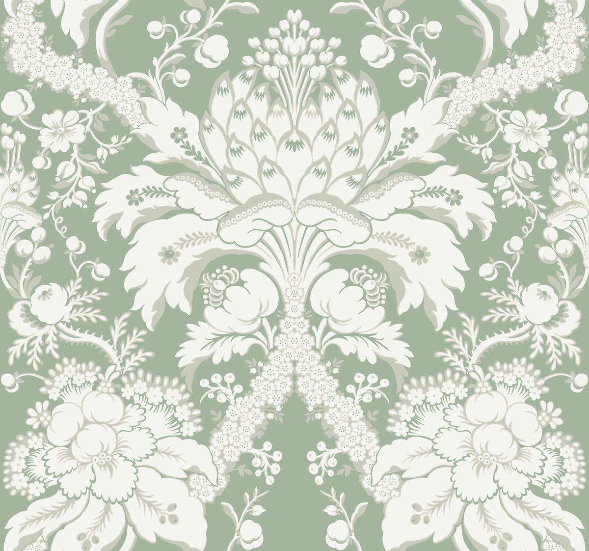 Damask Resource Library French Artichoke Dam Wallpaper - Crockers Paint & Wallpaper