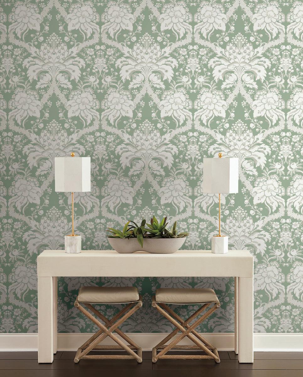 Damask Resource Library French Artichoke Dam Wallpaper - Crockers Paint & Wallpaper