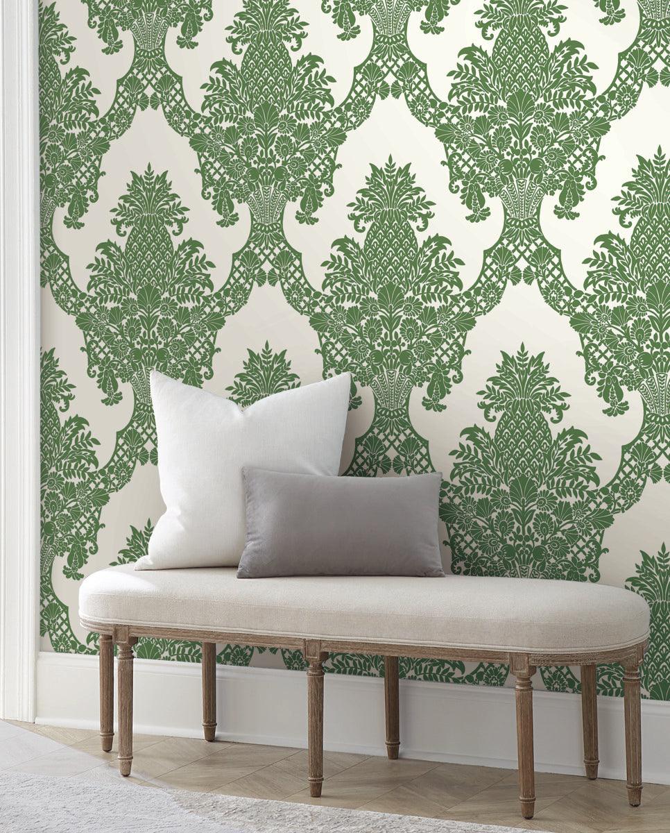 Damask Resource Library Pineapple Plantation Wallpaper - Crockers Paint & Wallpaper