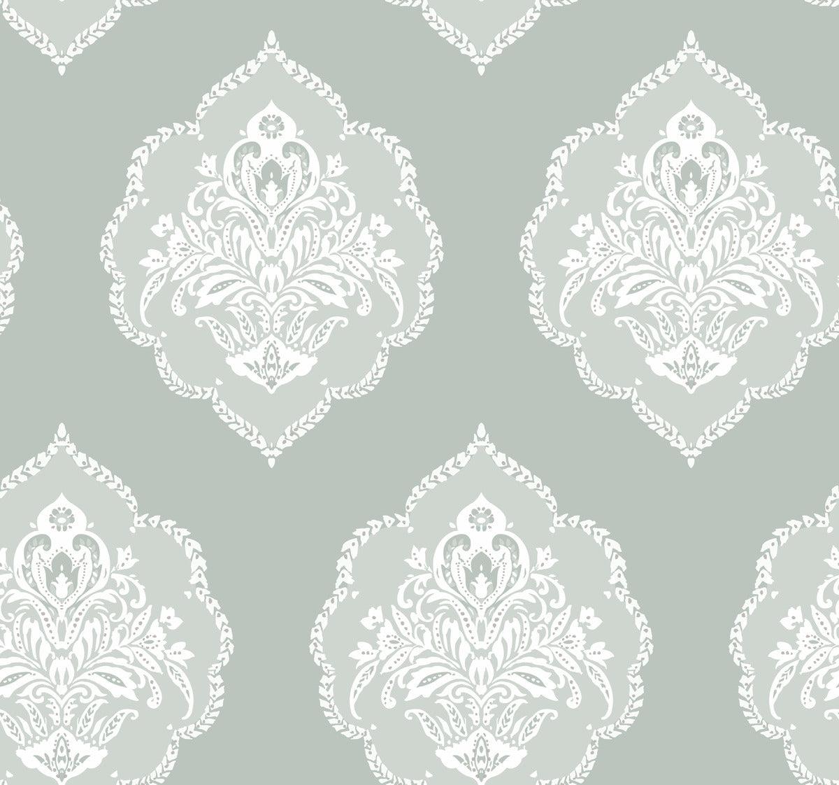 Damask Resource Library Signet Medallion Dam Wallpaper - Crockers Paint & Wallpaper