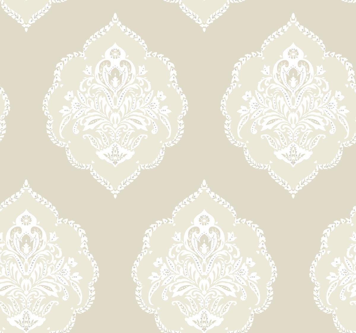 Damask Resource Library Signet Medallion Dam Wallpaper - Crockers Paint & Wallpaper