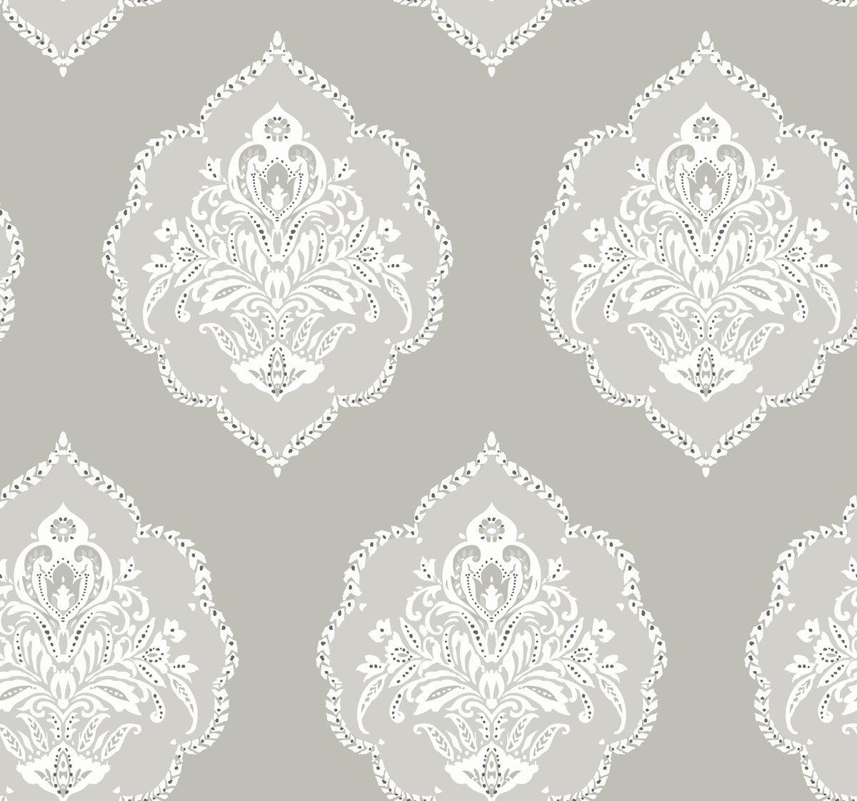 Damask Resource Library Signet Medallion Dam Wallpaper - Crockers Paint & Wallpaper