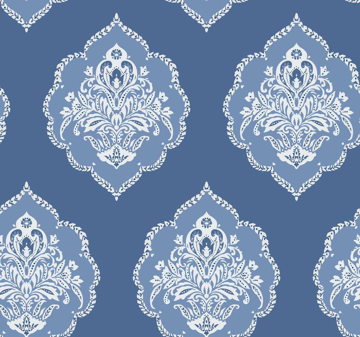 Damask Resource Library Signet Medallion Dam Wallpaper - Crockers Paint & Wallpaper