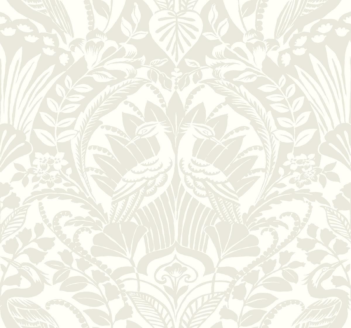 Damask Resource Library Egret Damask Wallpaper - Crockers Paint & Wallpaper