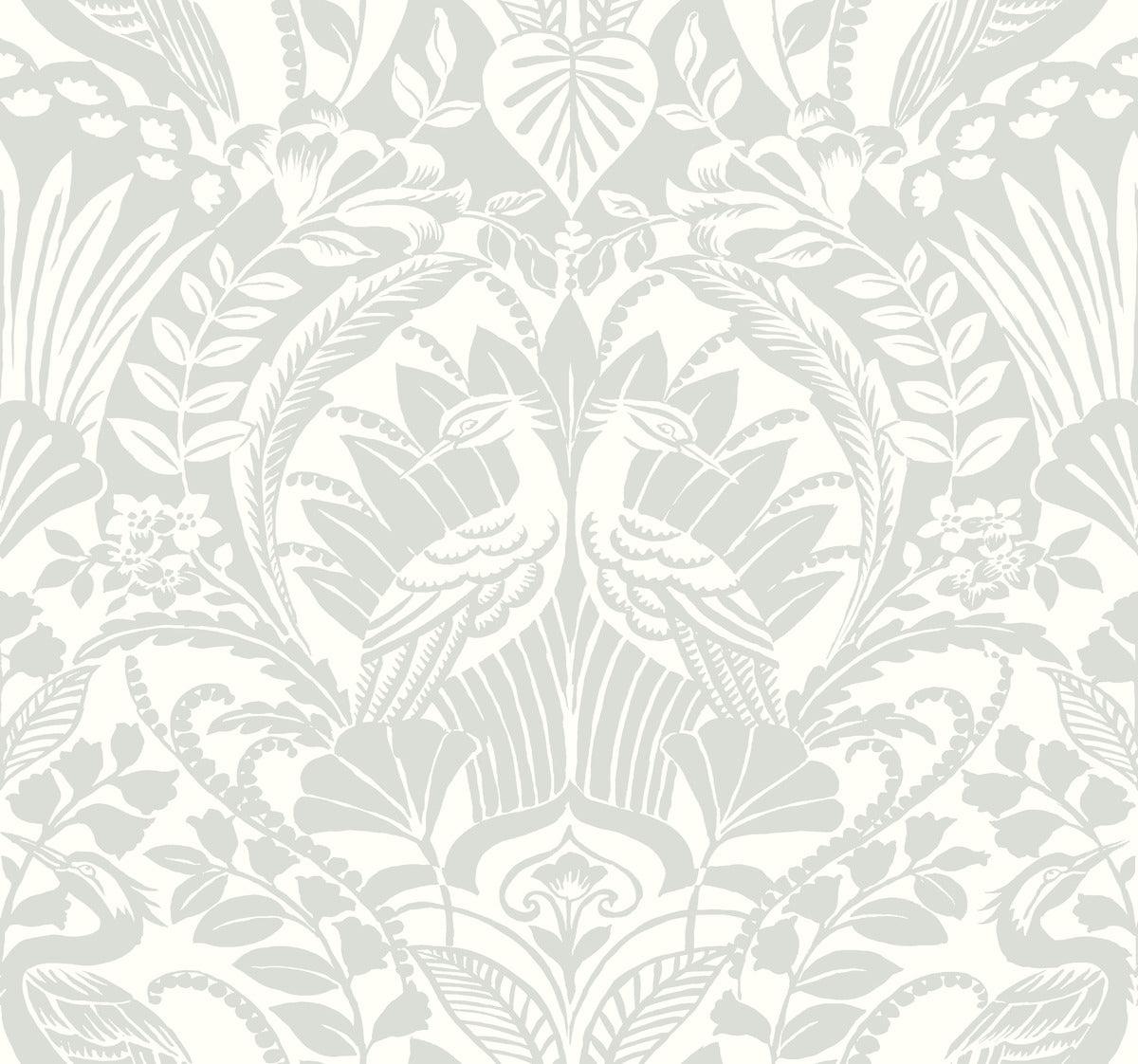 Damask Resource Library Egret Damask Wallpaper - Crockers Paint & Wallpaper