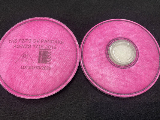 Yhs Respirator Pancake Filter Pink 1 Pair Pk - Crockers Paint & Wallpaper