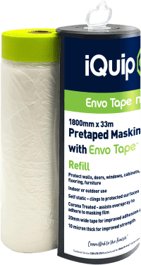 Iquip Masking Film Tape N Drape ENVO Dispenser/Refills Crockers Paint & Wallpaper