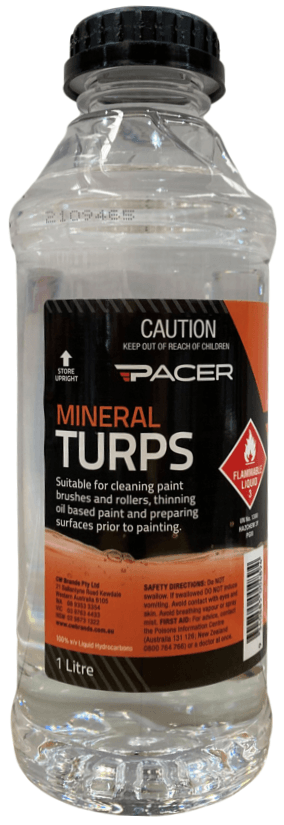 Turps Cleaner Pacer Mineral Turpentine (Turps) – Crockers Paint & Wallpaper