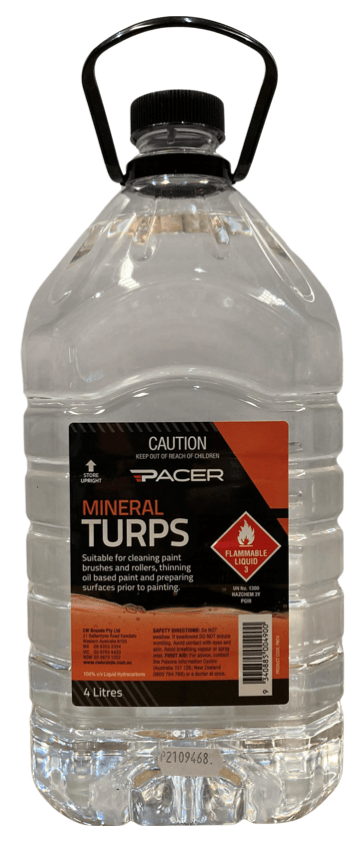 Turps Cleaner Pacer Mineral Turpentine (Turps) – Crockers Paint & Wallpaper