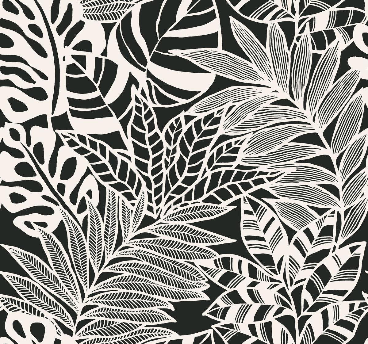 Silhouettes Wallpaper Jungle Leaves - Crockers Paint & Wallpaper